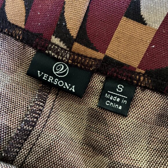 Retro Flare Patterned Pants - Size Small - Picture 2 of 2